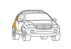 покраска заднего крыла mercedes gls